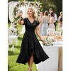 DRESSTELLS Women’s Cocktail Dresses, Sequin Formal Wedding Guest Prom Party Evening Graduation Hi Low Dress 2026(Black)