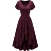 DRESSTELLS Women’s Cocktail Dresses, Sequin Formal Wedding Guest Prom Party Evening Graduation Hi Low Dress 2026(Burgundy)