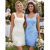 DRESSTELLS Mini Homecoming Dress, Womens Cocktail Dresses for Wedding Guest(White)