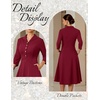 DRESSTELLS Women’s Cocktail Dress, Fall Wedding Guest Vintage 3/4 Sleeves(Darkred)