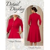 DRESSTELLS Women’s Cocktail Dress, Fall Wedding Guest Vintage 3/4 Sleeves(Red)