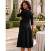 DRESSTELLS Women’s Cocktail Dresses, Fall Wedding Guest Church Dress(Black)