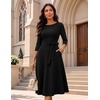 DRESSTELLS Women’s Cocktail Dresses, Fall Wedding Guest Church Dress(Black)