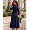 DRESSTELLS Women’s Cocktail Dresses, Fall Wedding Guest Church Dress(Navy)