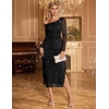 DRESSTELLS Women‘s Formal Wedding Guest Long Cocktail Party Mesh Sparkly Sequin Bodycon Slit Maxi Dress