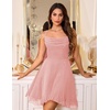 DRESSTELLS Women’s Sparkly Homecoming Dresses, Cocktail Dress for Teens(Pink)