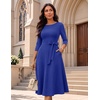 Vintage Cocktail Dress for Women Fall Wedding Guest Church 2026 RoyalBlue L