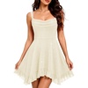 DRESSTELLS Women’s Sparkly Homecoming Dresses, Cocktail Dress for Teens(Apricot)