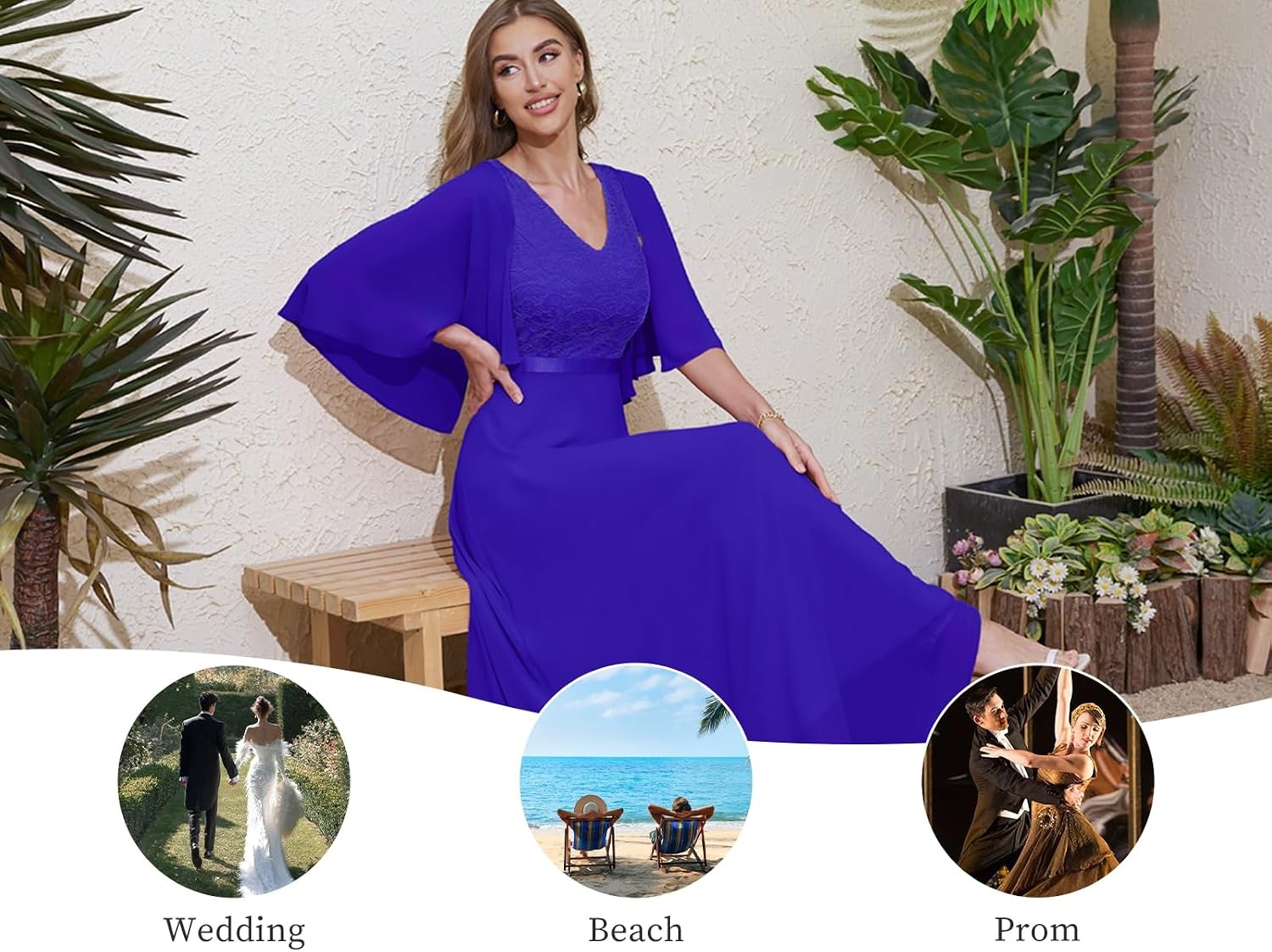 image:imageDRESSTELLS Wedding Guest Maxi Dress Mother of Bride 2026 Fall Evening GownRoyal Blue