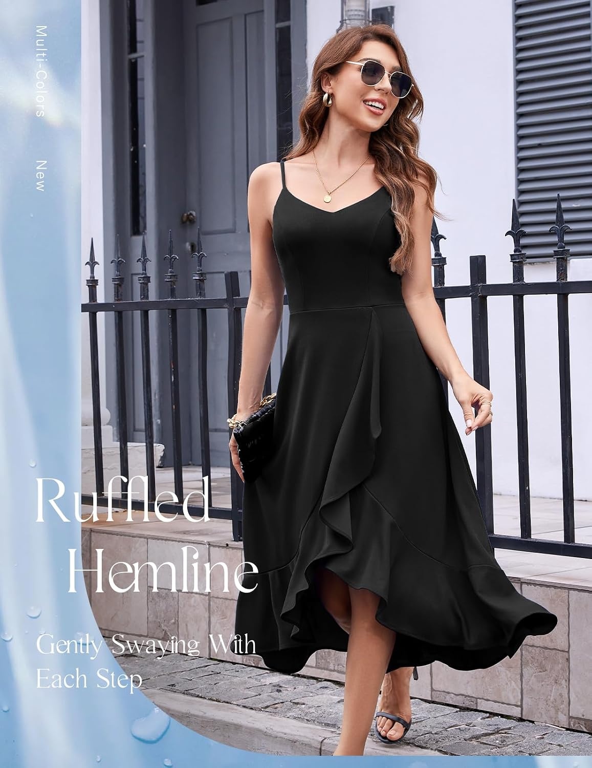 image:imageDRESSTELLS Womens Cocktail Dresses for Formal Wedding GuestBlack