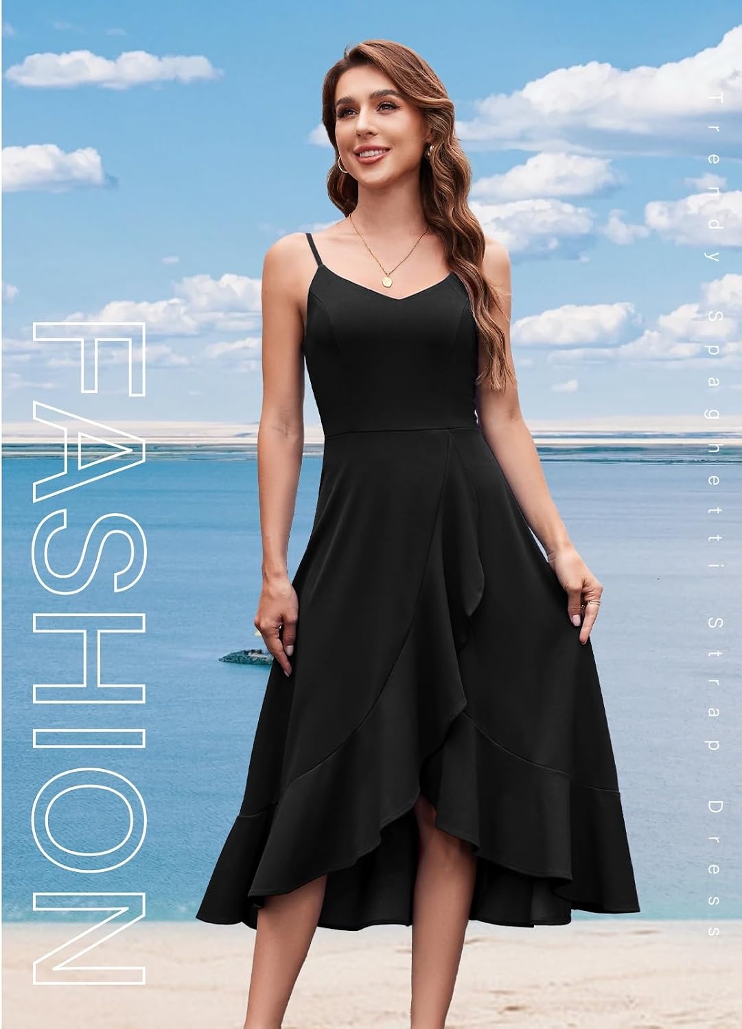 image:imageDRESSTELLS Womens Cocktail Dresses for Formal Wedding GuestBlack