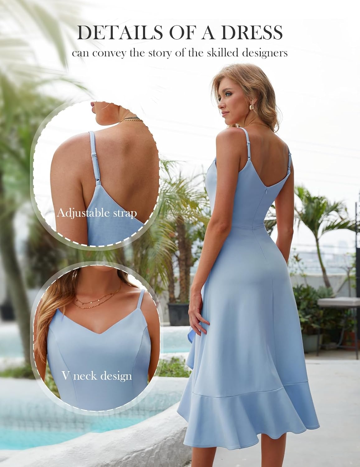 image:imageDRESSTELLS Womens Cocktail Dresses for Formal Wedding GuestBlue
