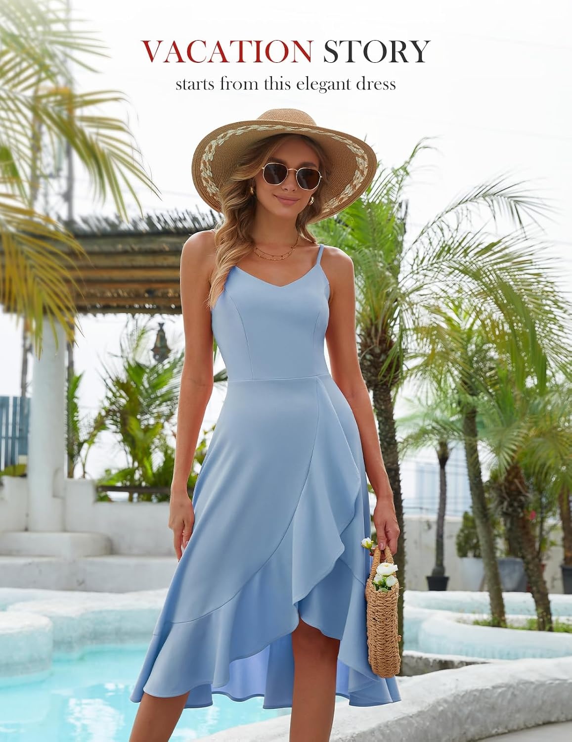 image:imageDRESSTELLS Womens Cocktail Dresses for Formal Wedding GuestBlue
