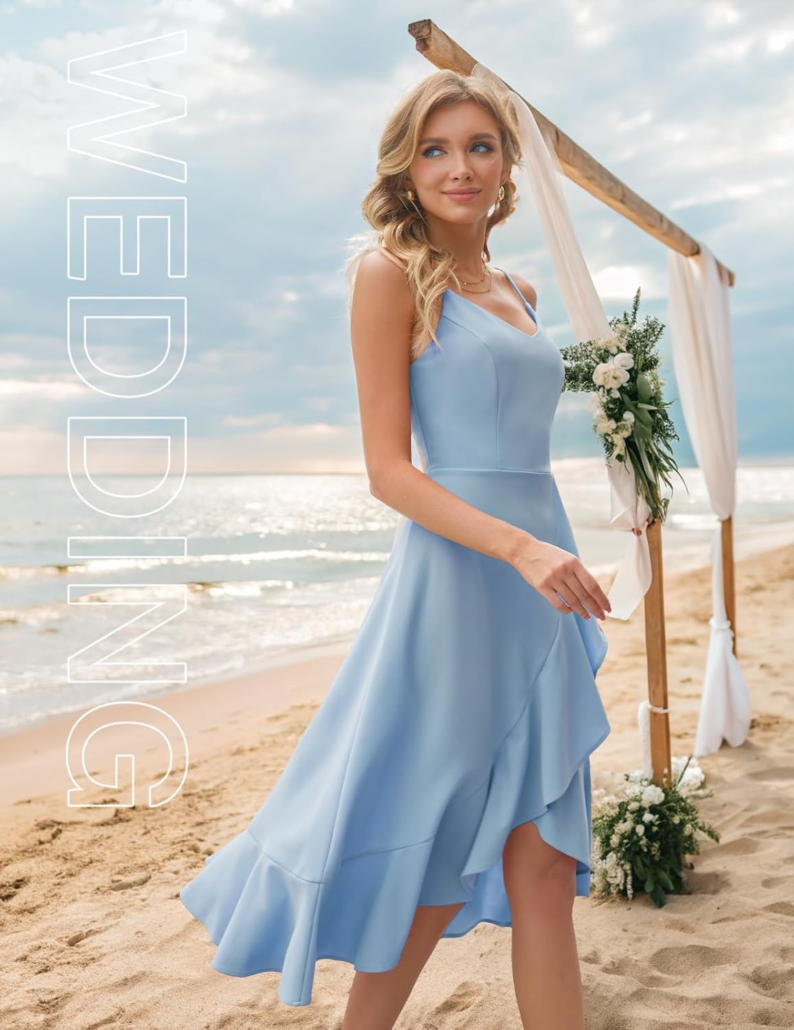 image:imageDRESSTELLS Womens Cocktail Dresses for Formal Wedding GuestBlue
