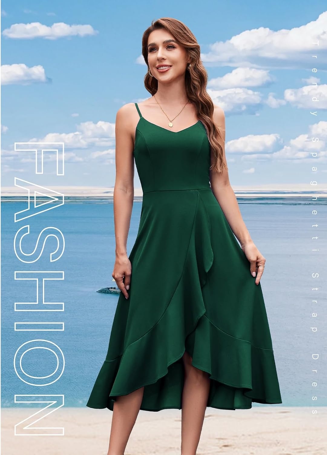 image:imageDRESSTELLS Womens Cocktail Dresses for Formal Wedding GuestDarkgreen