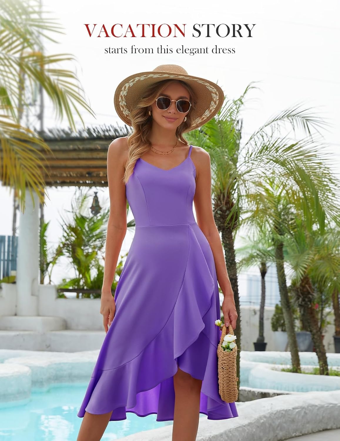 image:imageDRESSTELLS Womens Cocktail Dresses for Formal Wedding GuestLavender