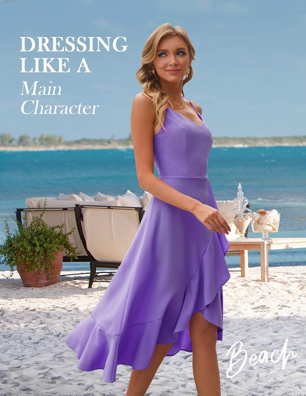 image:imageDRESSTELLS Womens Cocktail Dresses for Formal Wedding GuestLavender