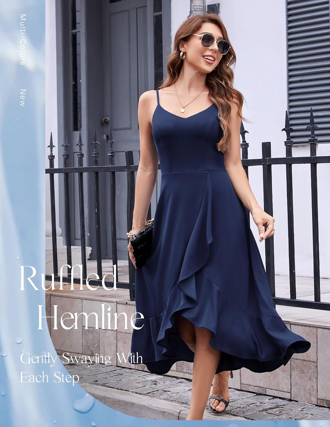 image:imageDRESSTELLS Womens Cocktail Dresses for Formal Wedding GuestNavy