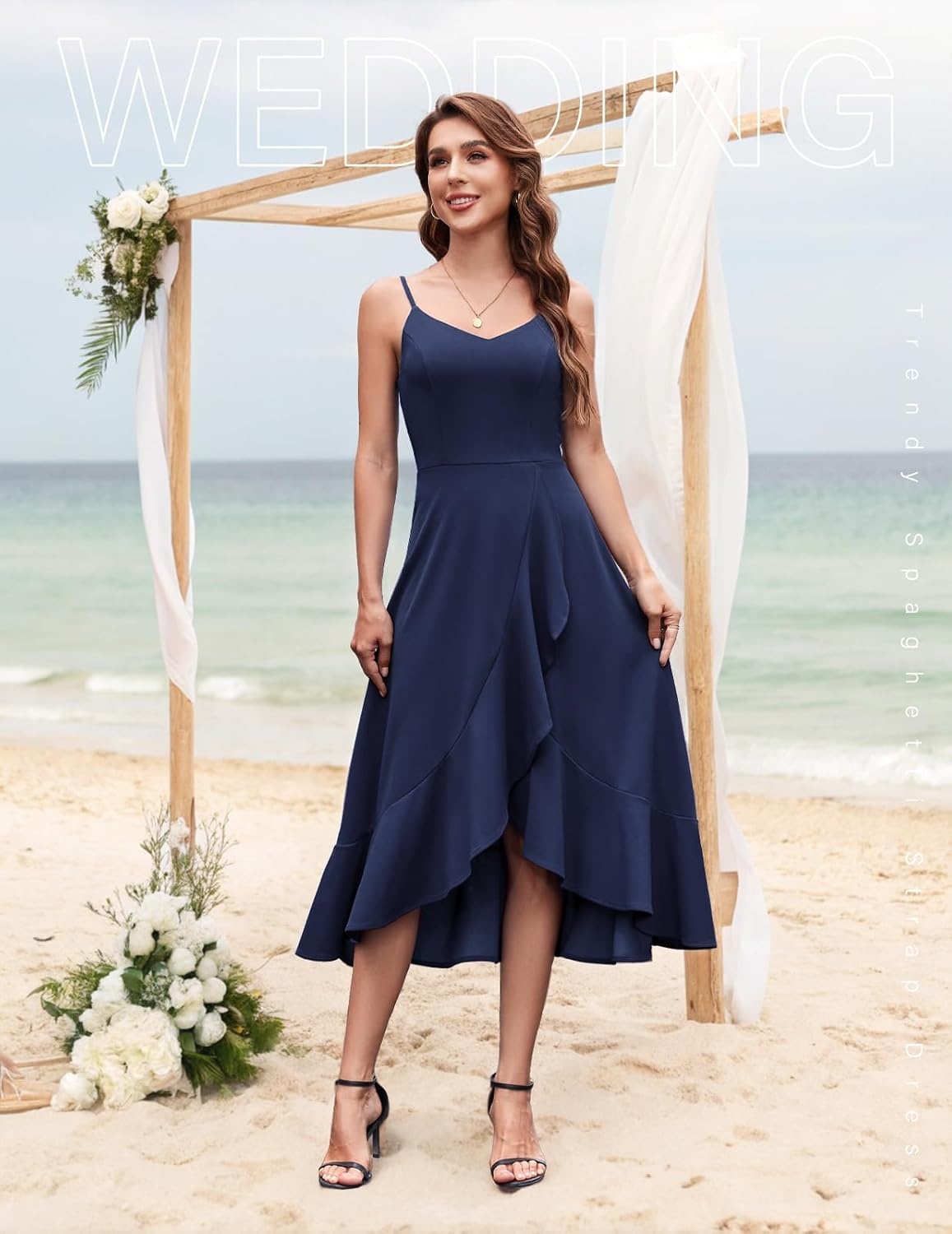 image:imageDRESSTELLS Womens Cocktail Dresses for Formal Wedding GuestNavy