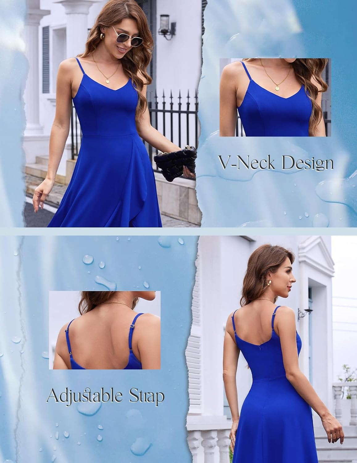 image:imageDRESSTELLS Womens Cocktail Dresses for Formal Wedding GuestRoyalblue