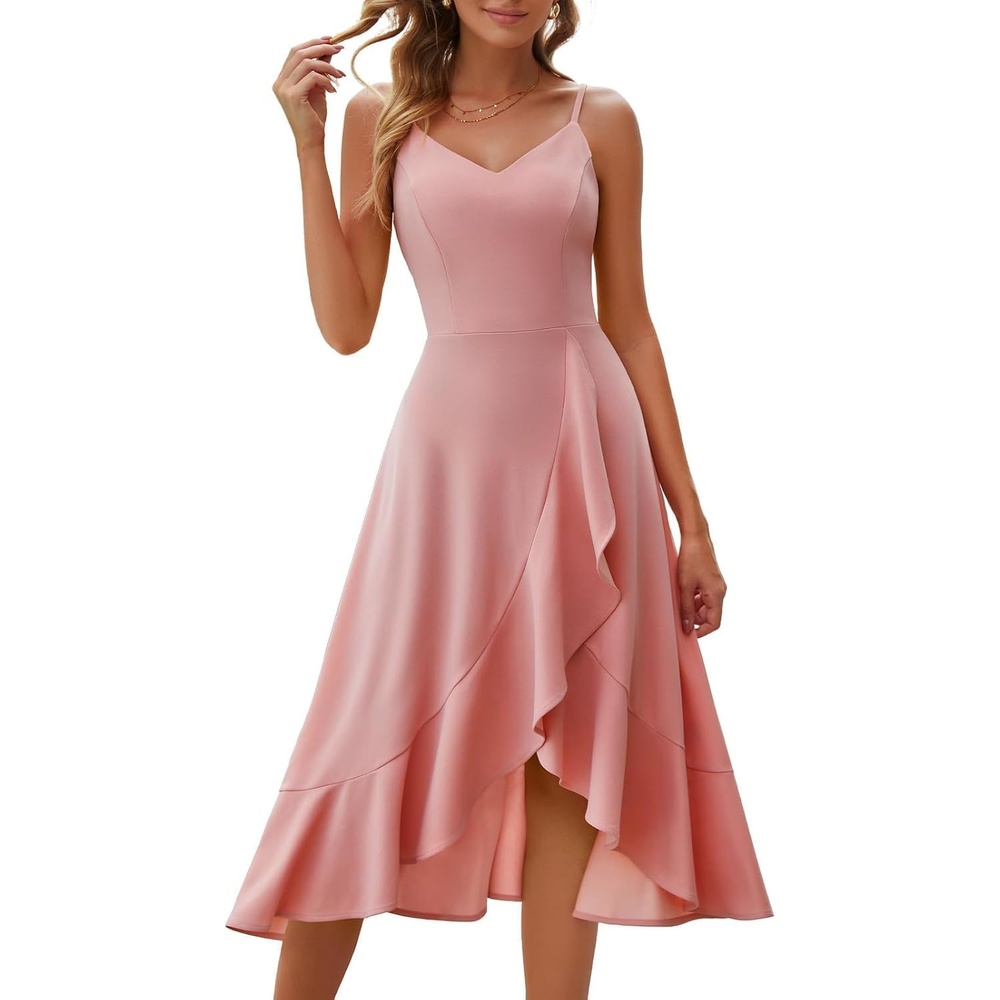 image:imageDRESSTELLS Womens Cocktail Dresses for Formal Wedding GuestBlush
