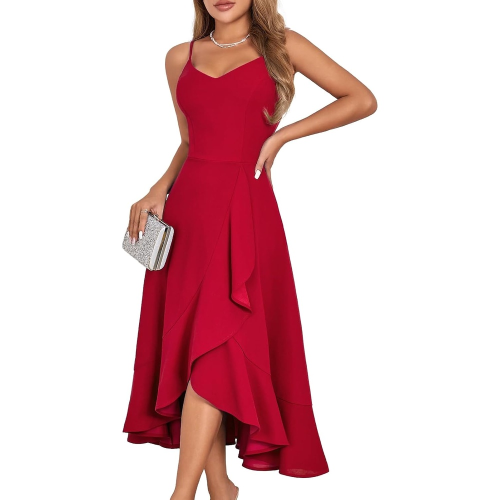 image:imageDRESSTELLS Womens Cocktail Dresses for Formal Wedding GuestRed