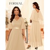 DRESSTELLS Wedding Guest Maxi Dress Mother of Bride 2026 Fall Evening Gown(Champagne)