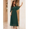 DRESSTELLS Wedding Guest Maxi Dress Mother of Bride 2026 Fall Evening Gown(Darkgreen)
