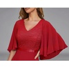 DRESSTELLS Wedding Guest Maxi Dress Mother of Bride 2026 Fall Evening Gown(Red)