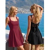 DRESSTELLS Women’s Cocktail Dress, Short Wedding Guest Summer Mini Square Neck Bow Tie Homecoming Party Dresses 2026(Winered)