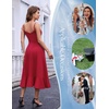 DRESSTELLS Women’s Cocktail Dresses for Formal Wedding Guest(Red)