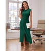 DRESSTELLS Women’s Cocktail Midi Dresses for Wedding Guest(Darkgreen)