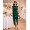 DRESSTELLS Women’s Cocktail Midi Dresses for Wedding Guest(Darkgreen)
