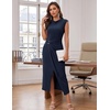 DRESSTELLS Women’s Cocktail Midi Dresses for Wedding Guest(Navy)