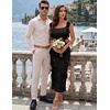 DRESSTELLS Women’s Formal Wedding Guest Dresses, Long Sequin Cocktail Dress(Black)