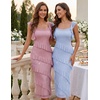 DRESSTELLS Women’s Formal Wedding Guest Dresses, Long Sequin Cocktail Dress(Blue)