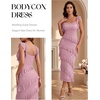 DRESSTELLS Women’s Formal Wedding Guest Dresses, Long Sequin Cocktail Dress(Blush)