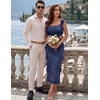 DRESSTELLS Women’s Formal Wedding Guest Dresses, Long Sequin Cocktail Dress(Navy)