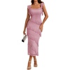 DRESSTELLS Women’s Formal Wedding Guest Dresses, Long Sequin Cocktail Dress(Blush)