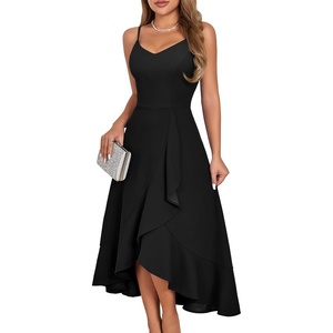 DRESSTELLS Women’s Cocktail Dresses for Formal Wedding Guest(Black)