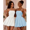 Sparkly Bubble Dress, Short Homecoming Party Dress Summer 2026 Blue XL