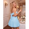 Sparkly Bubble Dress, Short Homecoming Party Dress Summer 2026 Blue XL