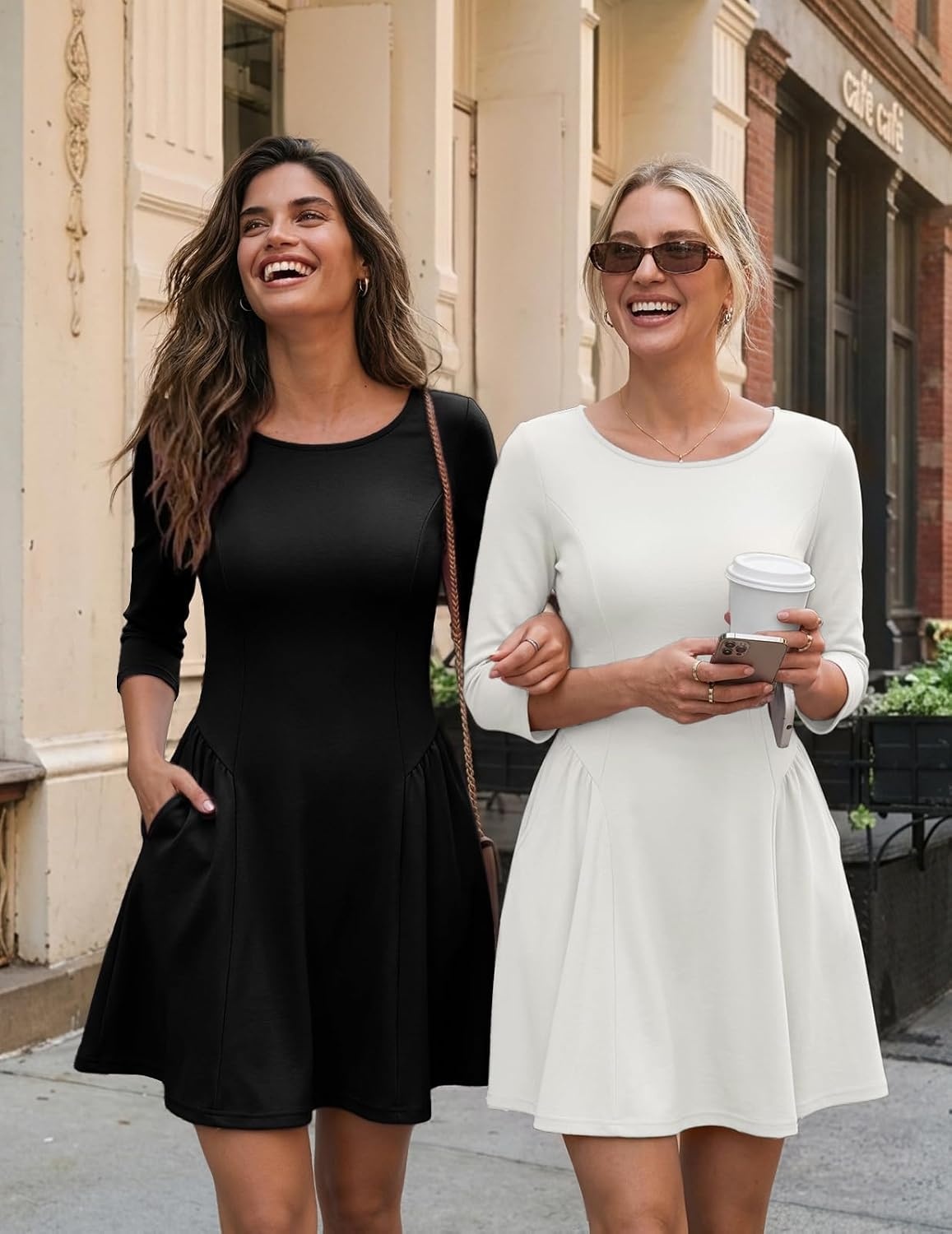 image:imageDRESSTELLS Cocktail Dresses for Women 2026 Short Fall Wedding Guest PartyBlack