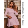 DRESSTELLS Cocktail Dresses for Women 2026, Short Fall Wedding Guest Party(Blush)