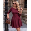 DRESSTELLS Cocktail Dresses for Women 2026, Short Fall Wedding Guest Party(Darkred)