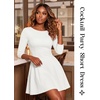 DRESSTELLS Cocktail Dresses for Women 2026, Short Fall Wedding Guest Party(White)