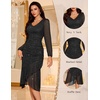 DRESSTELLS Cocktail Dresses for Women Formal Wedding Guest, Sparkly Evening(Black)