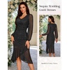 DRESSTELLS Cocktail Dresses for Women Formal Wedding Guest, Sparkly Evening(Black)