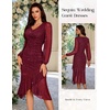 DRESSTELLS Cocktail Dresses for Women Formal Wedding Guest, Sparkly Evening(Burgundy)