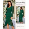 DRESSTELLS Cocktail Dresses for Women Formal Wedding Guest, Sparkly Evening(Dark Green)